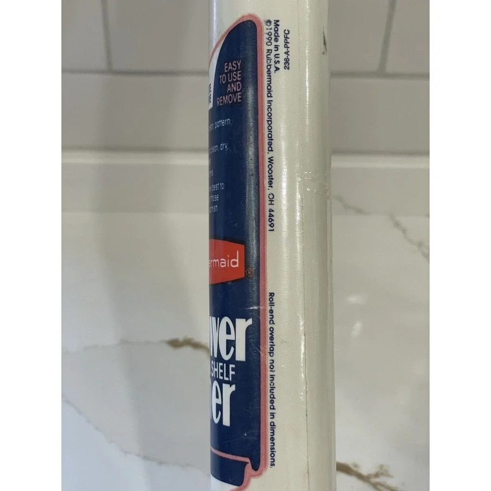 Vintage Rubbermaid Shelf Drawer Liner Solid White 20 in x‎ 8.3 sq ft New Sealed
